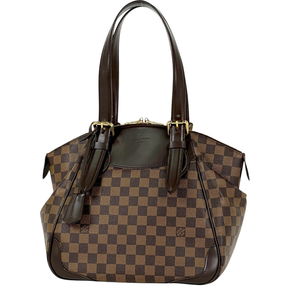 Louis Vuitton Verona Handbag Tote Bag Shoulder Damier Brown
